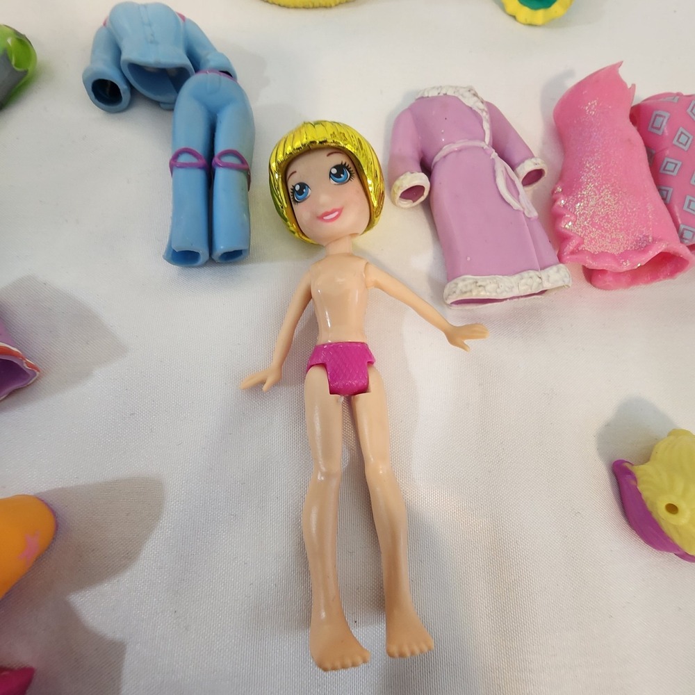 Polly‎ Pocket  Dolls and Accessories Lot. Dresses. Doll. Purses.